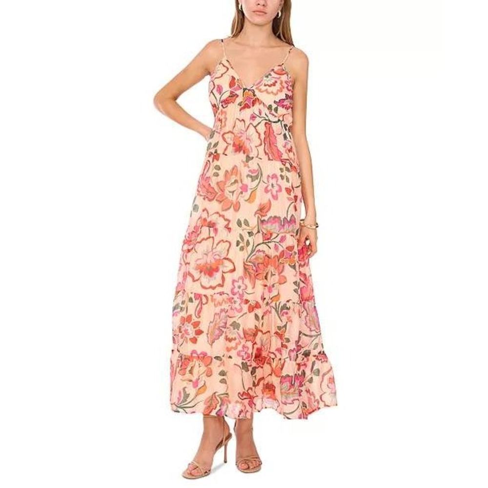 1.STATE‎ Floral Tiered Maxi Sundress Dress Small